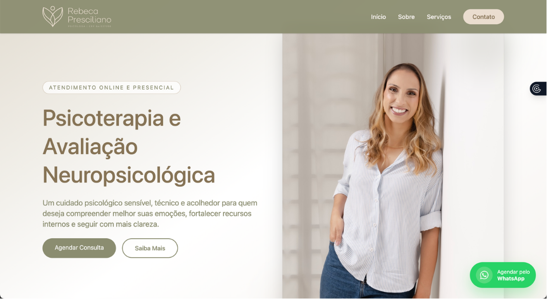 Apresentação do serviço de landing page